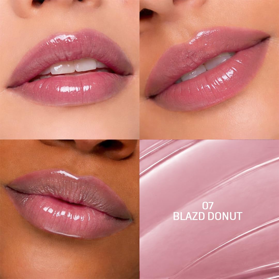 Colors Queen Gloss Stick | Lightweight & Non-Sticky Lip Gloss | Smooth 8 Hrs Hydrating Formula | High Shine Lipstick for Women Enriched with Shea Butter, Vitamin E & Squalane (07 - Blazd Donut, 3.6g)
