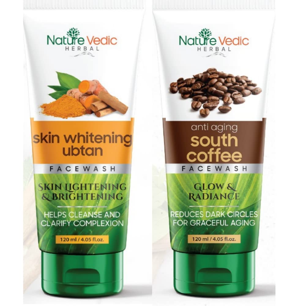 Skin Whitening Ubtan & South Coffee Face wash for skin lightening & Reduce Dark Circle Combo