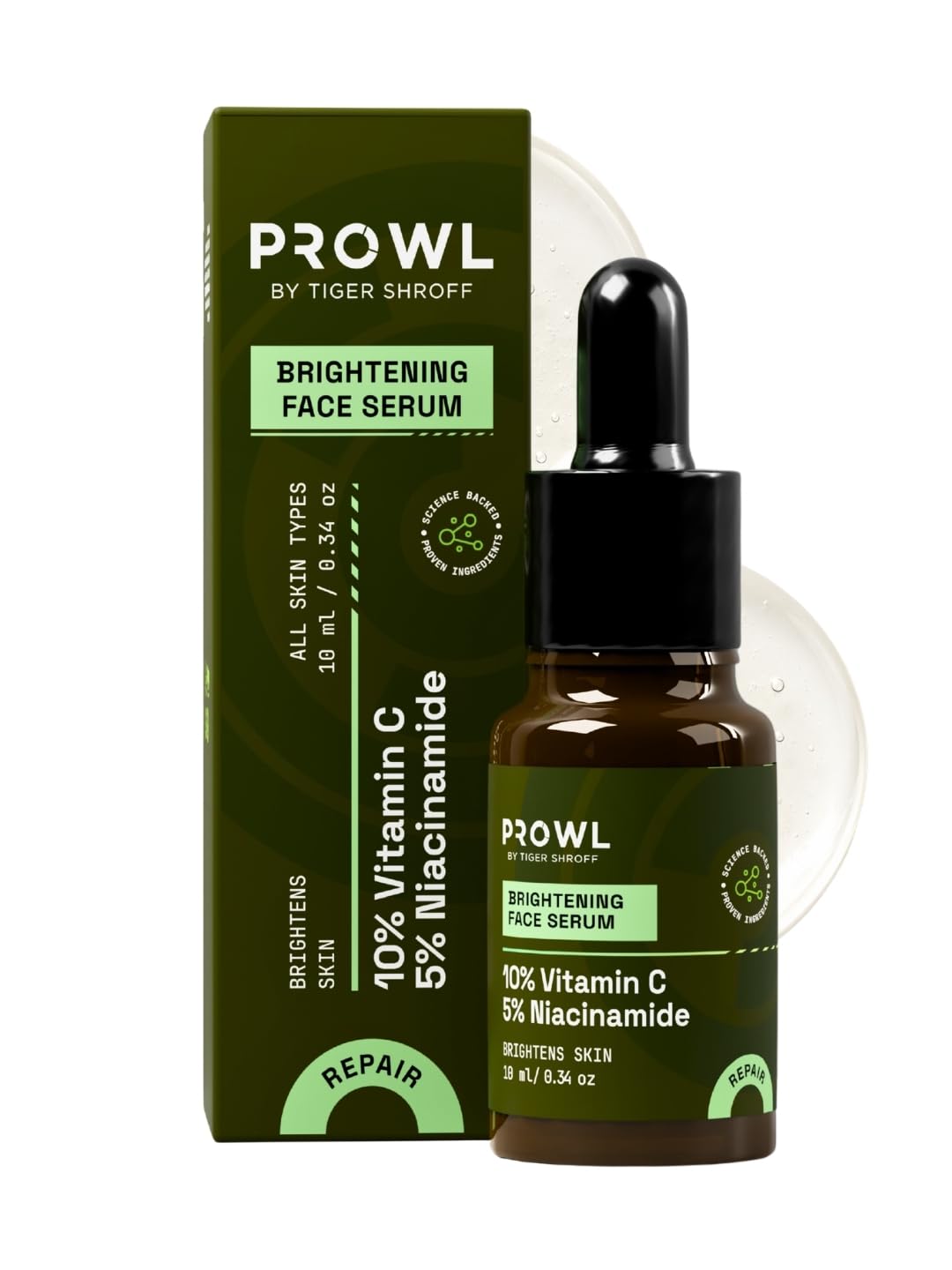 PROWL by Tiger Shroff 10% Vitamin C & 5% Niacinamide Serum for Glowing Skin 10% Vitamin C Serum