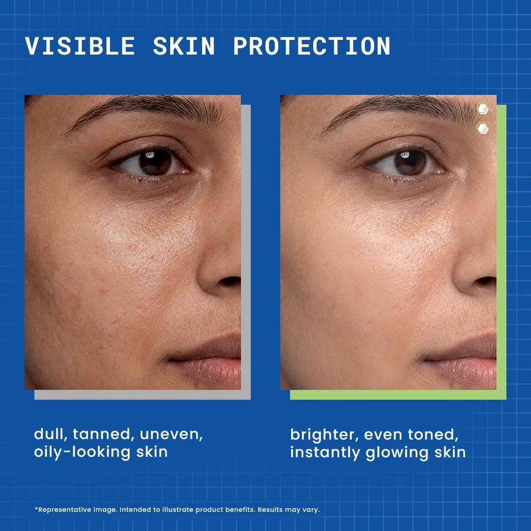 DERMDOC SPF 50 Ultra Violet Brightening Tinted Sunscreen with 4% Niacinamide, 100g | PA +++ | With Purple Tint | Evens Skin Tone | Lightweight | UVA & UVB Prote