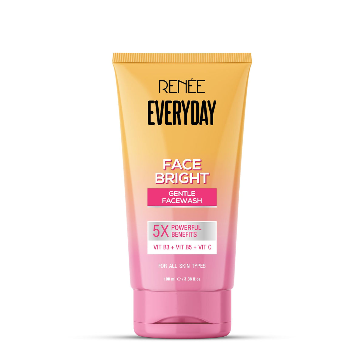 RENEE Everyday Face Bright Gentle Face Wash For Fresh, Clean Skin | Hydrates, Brightens Skin, Reduces Oil | With Vitamin B3, B5, and C | Facewash for Women & Me