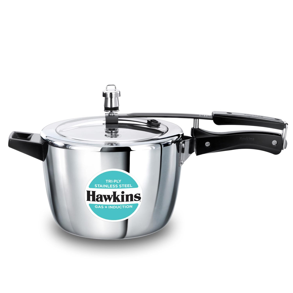 Hawkins 1.5 Litre Triply Stainless Steel Pressure Cooker, Inner Lid Induction Baby Cooker, Silver (HSST15) 1.5 Litres