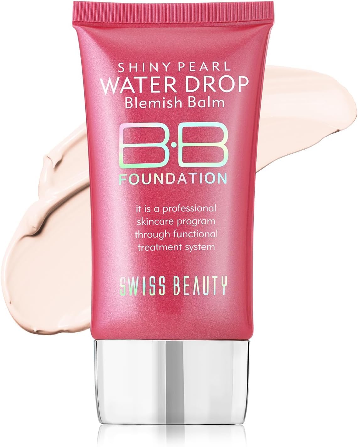 Swiss Beauty Matte Shiny Pearl Water Drop Blemish Long Lasting Balm BB Lightweight, Liquid Foundation, Face Makeup, Shade-03, 40ml Shade-03 40 ml (Pack of 1)