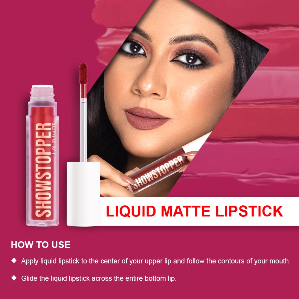 Daily Life Forever52 Showstopper Liquid Lipstick (Obsession-02) Long-lasting up to 12 Hours Stay |Matte Finish |Vegan & Cruelty Free