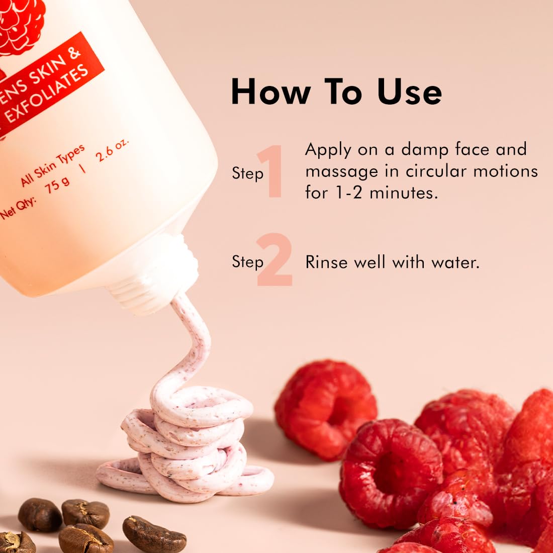 mcaffeine Berries Brightening Coffee Face Scrub For Glowing Skin | Gently Exfoliates, Smoothes & Improves Skin Tone | Removes Tan&Dead Skin | Tan Removal Face S