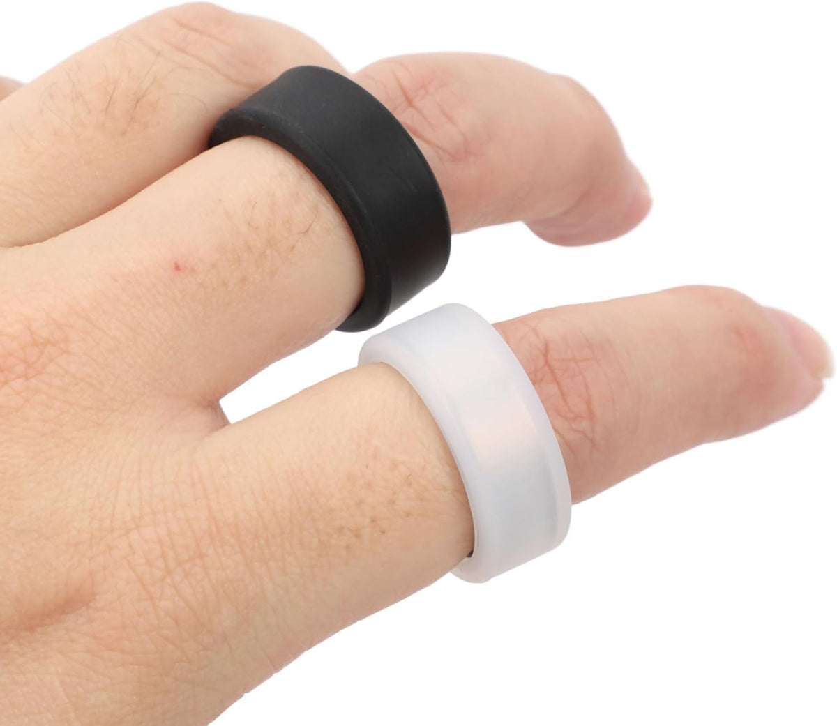 OJOS Silicone Ring Cover Compatible with Oura Ring Gen 3/ Gabit Ring, Round Ring Case Elastic Ring Protection Smart Ring Protector Sleeve Accessories (White, Sm