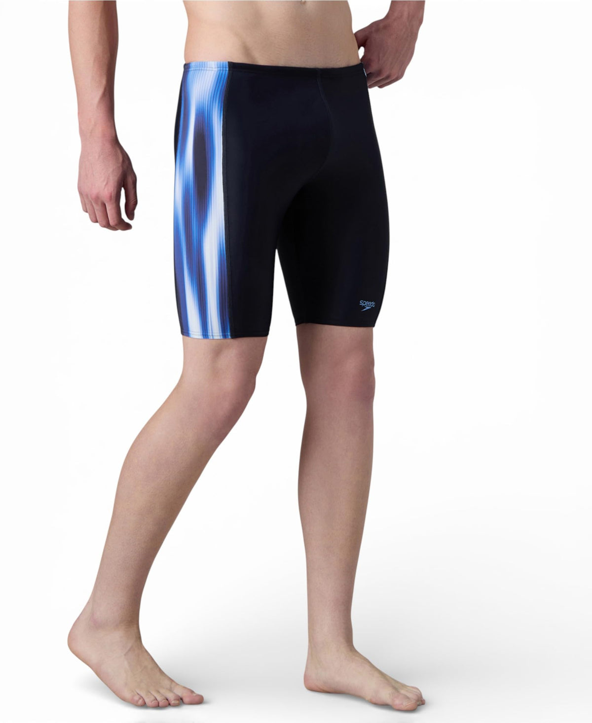 Speedo Men's Endurance10 Tech Panel Print Jammer Swimming Trunks | UPF 40+ Sun Protection | Chlorine Resistance | Shape Retention Fabric Swimming Costume | Draw