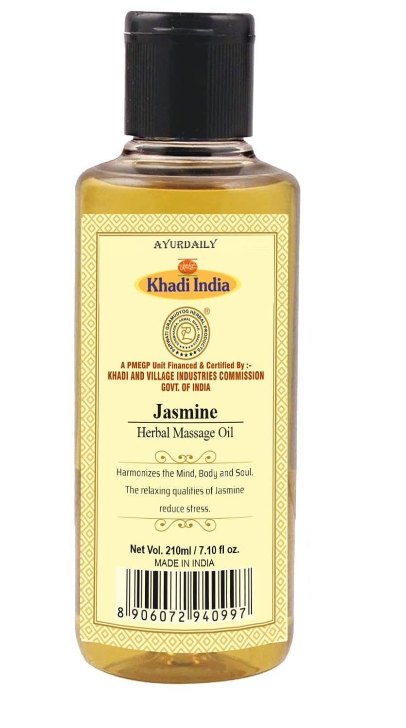 Khadi Massage oil Combo - Sandalwood & Jasmine 210ml (Pack of 2)