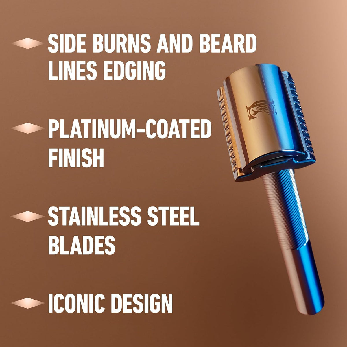 King C. Gillette Double Edge Safety Razor Blades 10 count, Stainless Steel Platinum Coated Blades