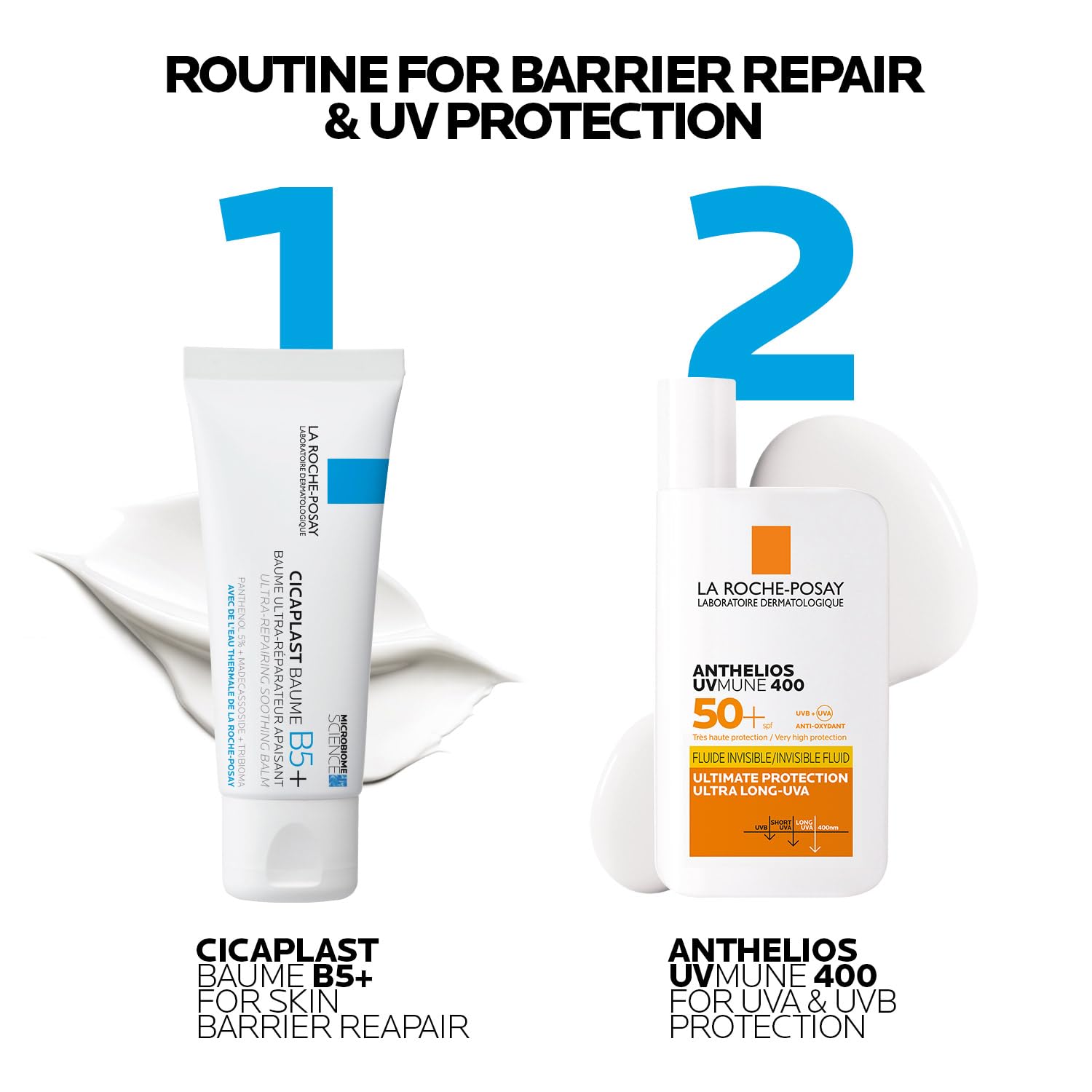 La Roche-Posay Anthelios Sunscreen UVMUNE400 Invisible Fluid SPF50 PA++++ Broad Spectrum UV Protection, Ultra-Lightweight, Non-Perfumed, for Sensitive Skin, 50 ml
