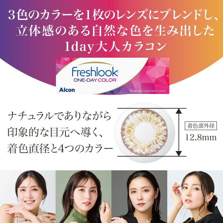 Freshlook OneDay - Daily Disposable Color Contact Lenses (-00.00, Gray, Pack of 10)