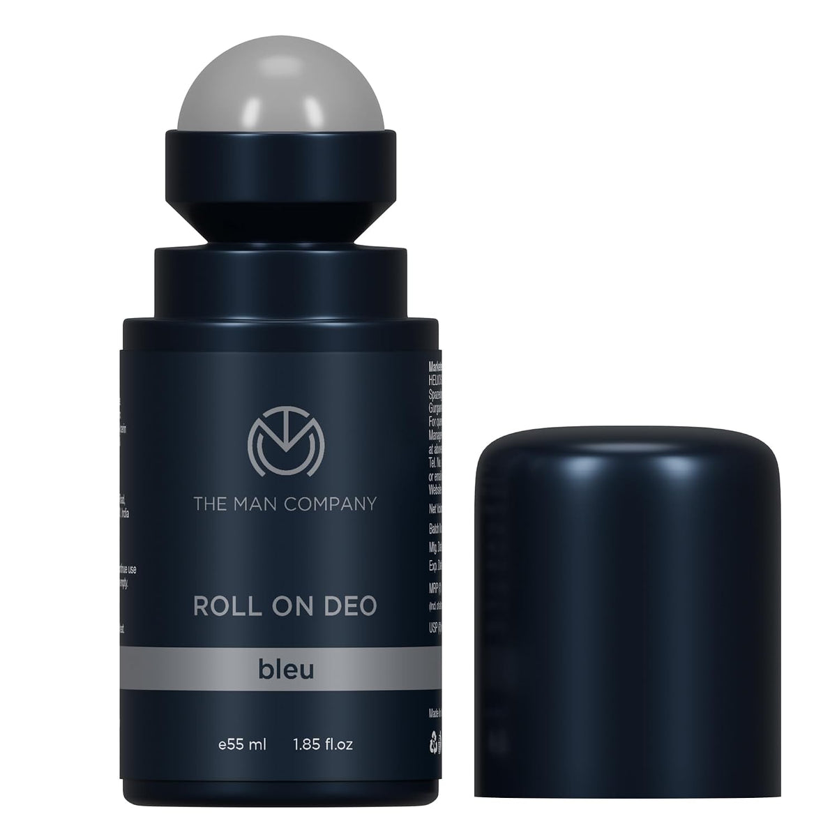 The Man Company Deodrant Roll on Combo Set for Men - Bleu | Premium Fragrance with 24-Hour Freshness | Removes Body Odour | Compact & Easy-To-Use - 55ml*2 | Val