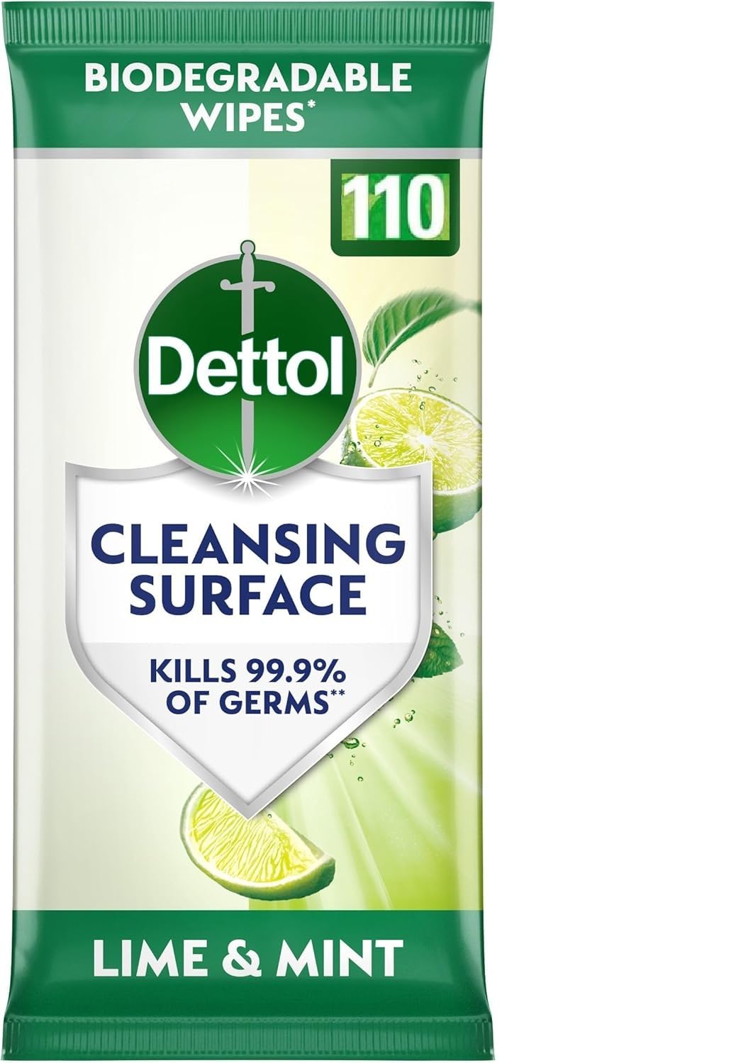 Dettol Antibacterial Cleansing Surface Wipes 110 80 count (Pack of 1)