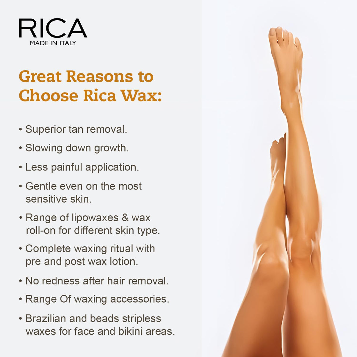 Rica White Chocolate Liposoluble Wax for Women and Men | Painless Dry Skin Hair Removal Waxing with Natural Ingredients - 800 ml