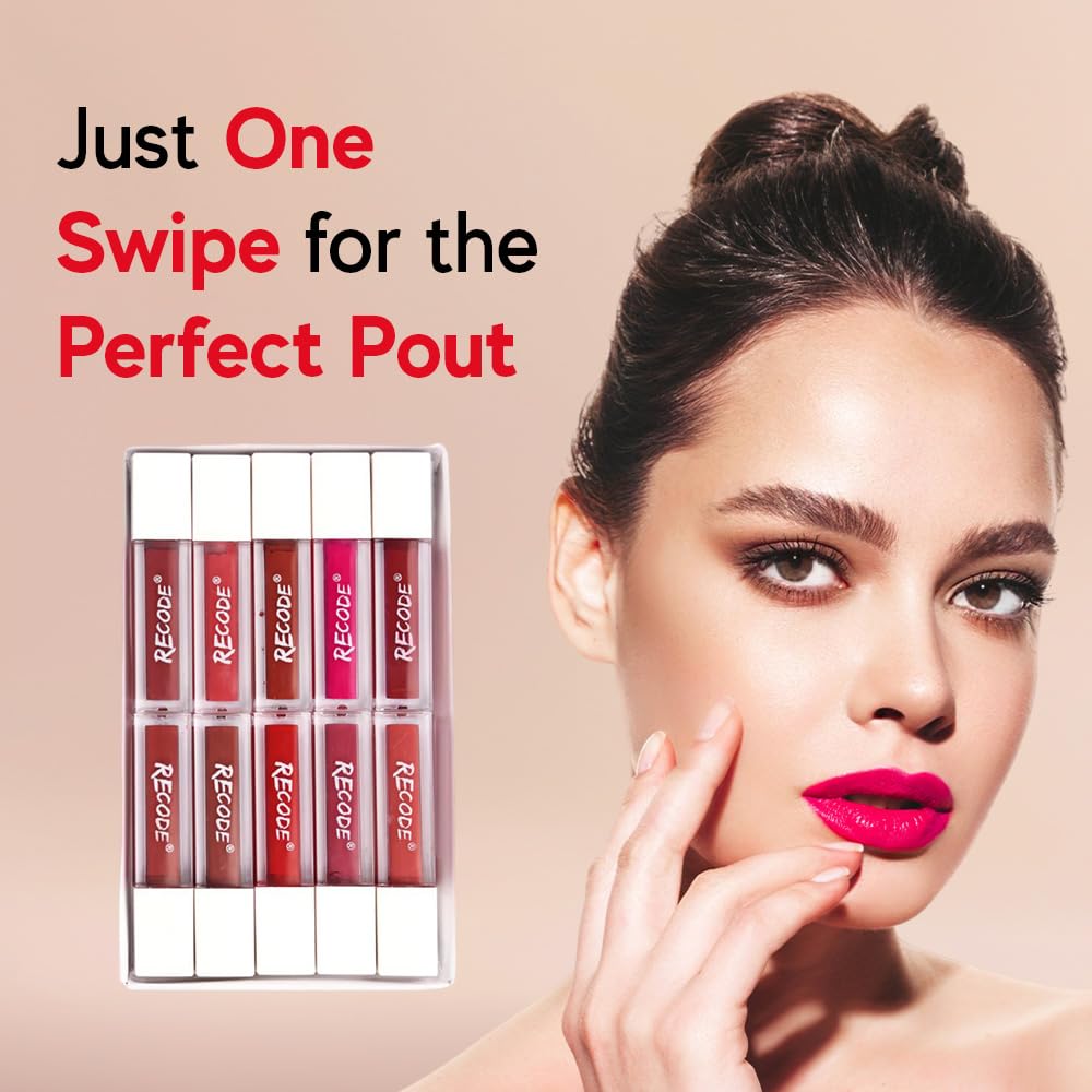 Recode Silky Matte Mini Liquid Lipsticks - 12.50 ml (1.25ml x 10)
