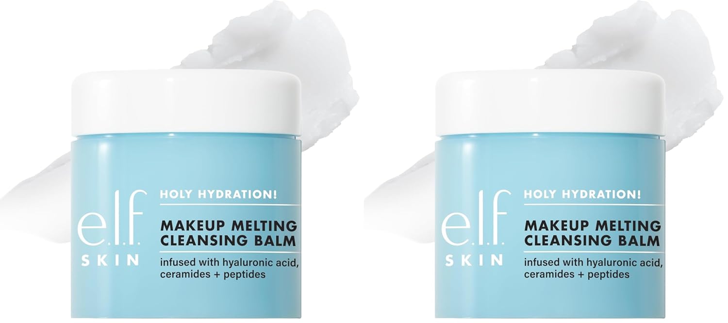 e.l.f. SKIN Holy Hydration! Makeup Melting Cleansing Balm, Face Cleanser & Makeup Remover, Infused with Hyaluronic Acid to Hydrate Skin