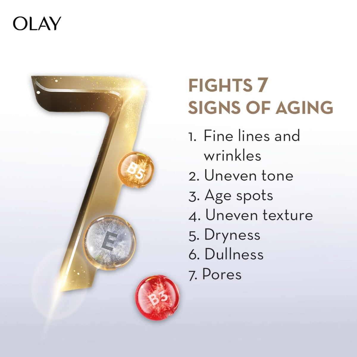 Olay Total Effects Serum |with Vitamin C, B5, Niacinamide, Green Tea |Fights 7 signs of ageing for glowing, hydrated and younger looking skin |Suitable for Norm