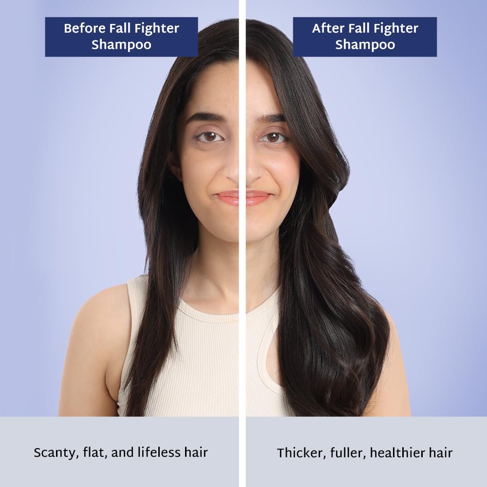 Raise Fall Fighter Anti Hair Fall Shampoo | Reduces Hair Loss by 67% in 6 Weeks | Enriched with Ceramides & Patented Follicle Care Complex | Fuller, Thicker Hai