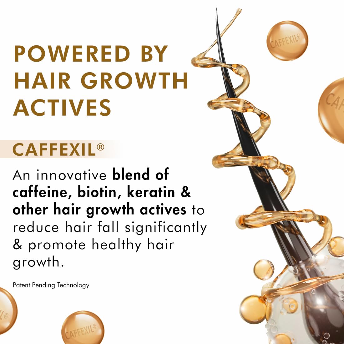 mCaffeine Caffexil Shampoo with Keratin, Biotin & Rosemary - 250 ML| Advanced 80% Hair Fall Control | Reduces Breakage & Thinning | Anti Dandruff Shampoo | Hair