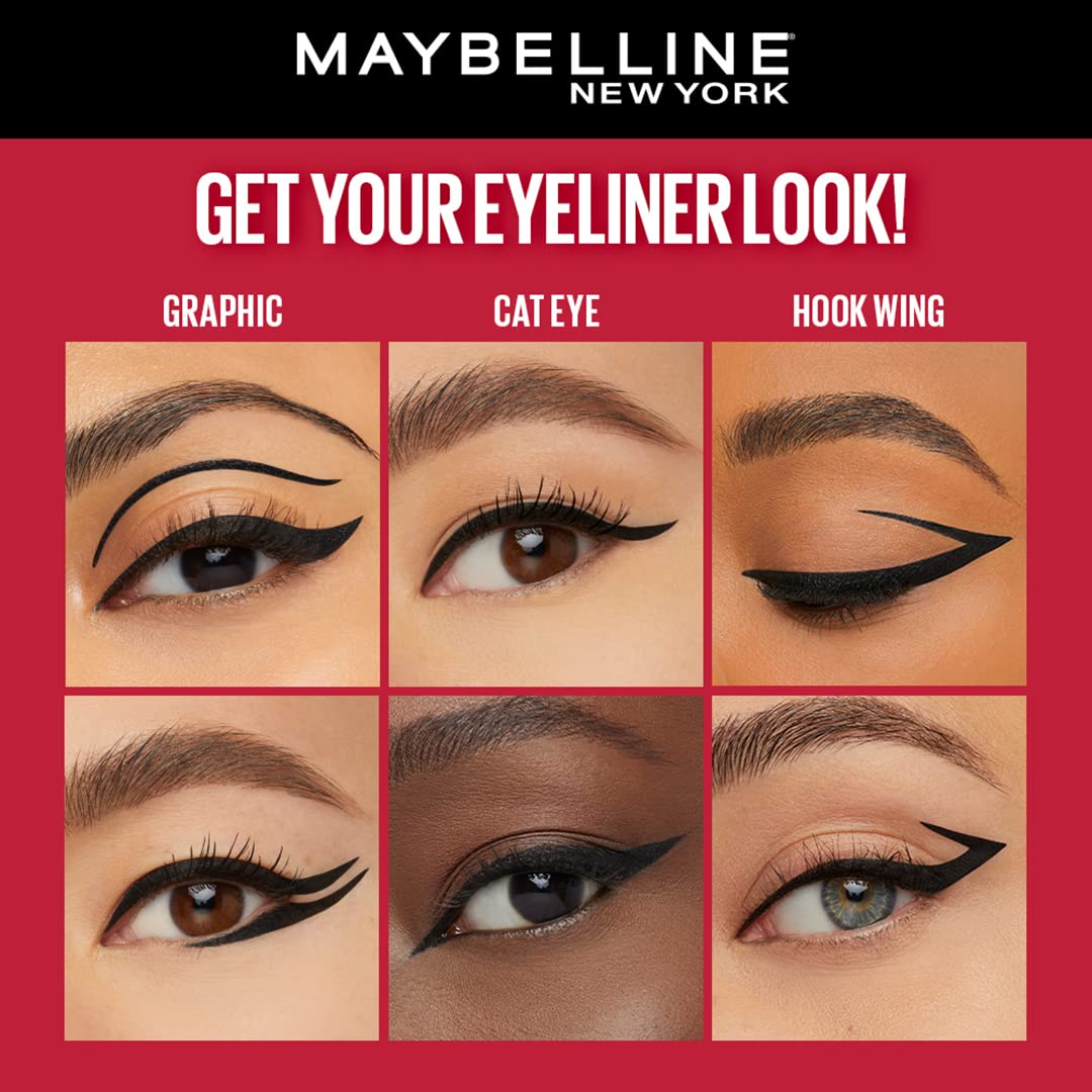 Maybelline New York Tattoo Liquid Eye Liner 48H Dip In, Black | Long Lasting Smudge Proof Eyeliner, Waterproof Eyeliner