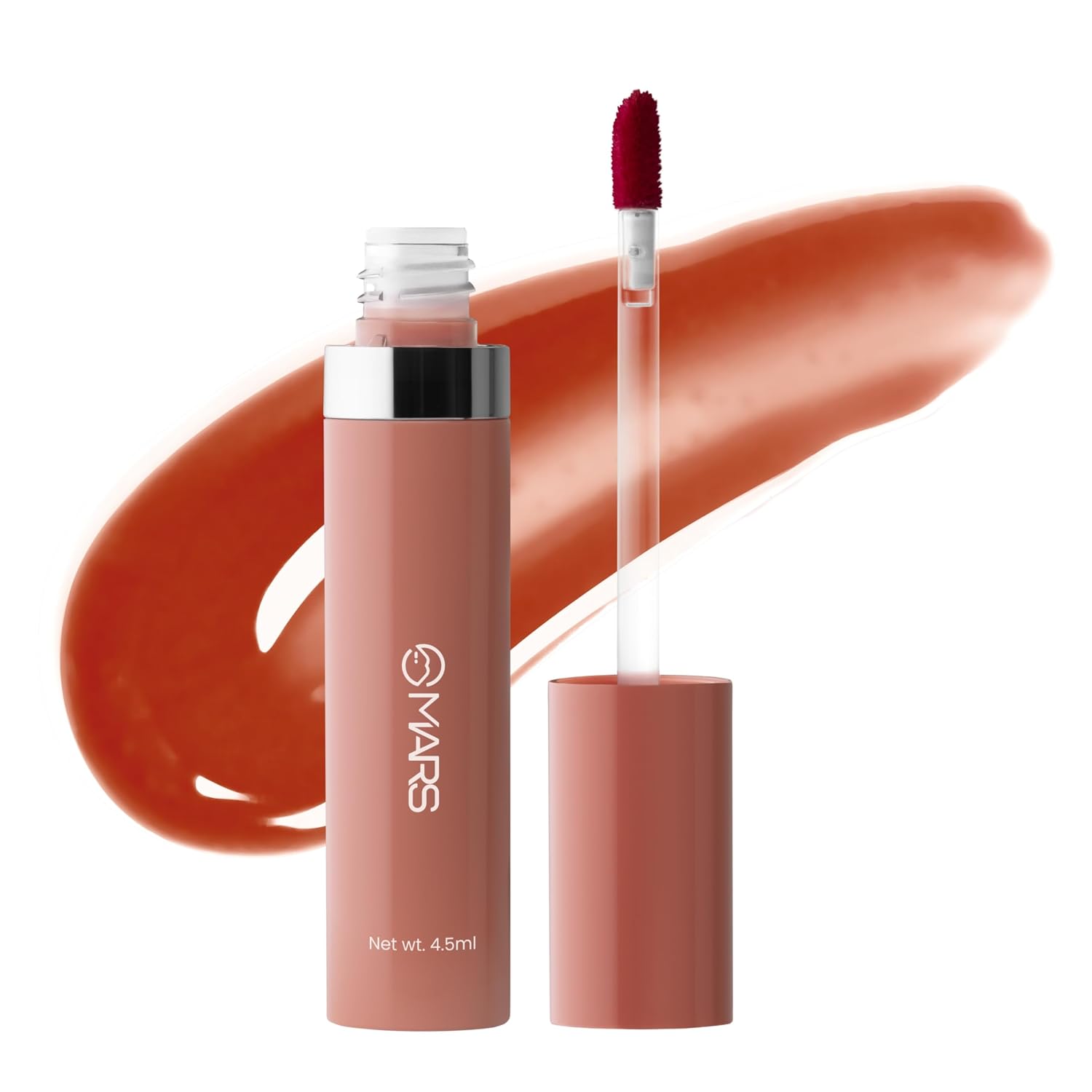 MARS Drip Lip Tint for Women (4.5 ml) (01-Peachy Drip) | Lightweight & Long-Lasting | Comfortable Long Wear | Non-patchy Reapplication |Buildable Color, Glossy Finish