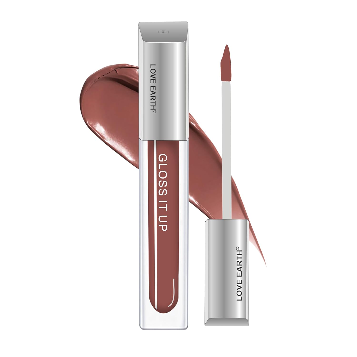 Love Earth Liquid Lip Gloss Dreamy Night For Soft & Dewy Lips Enriched With Vitamin E & Almond Oil |Lip Color For Glossy Look |Lightweight Non Sticky Lip Shiner For Moisturizing Lips(Glitter)3ml Brown