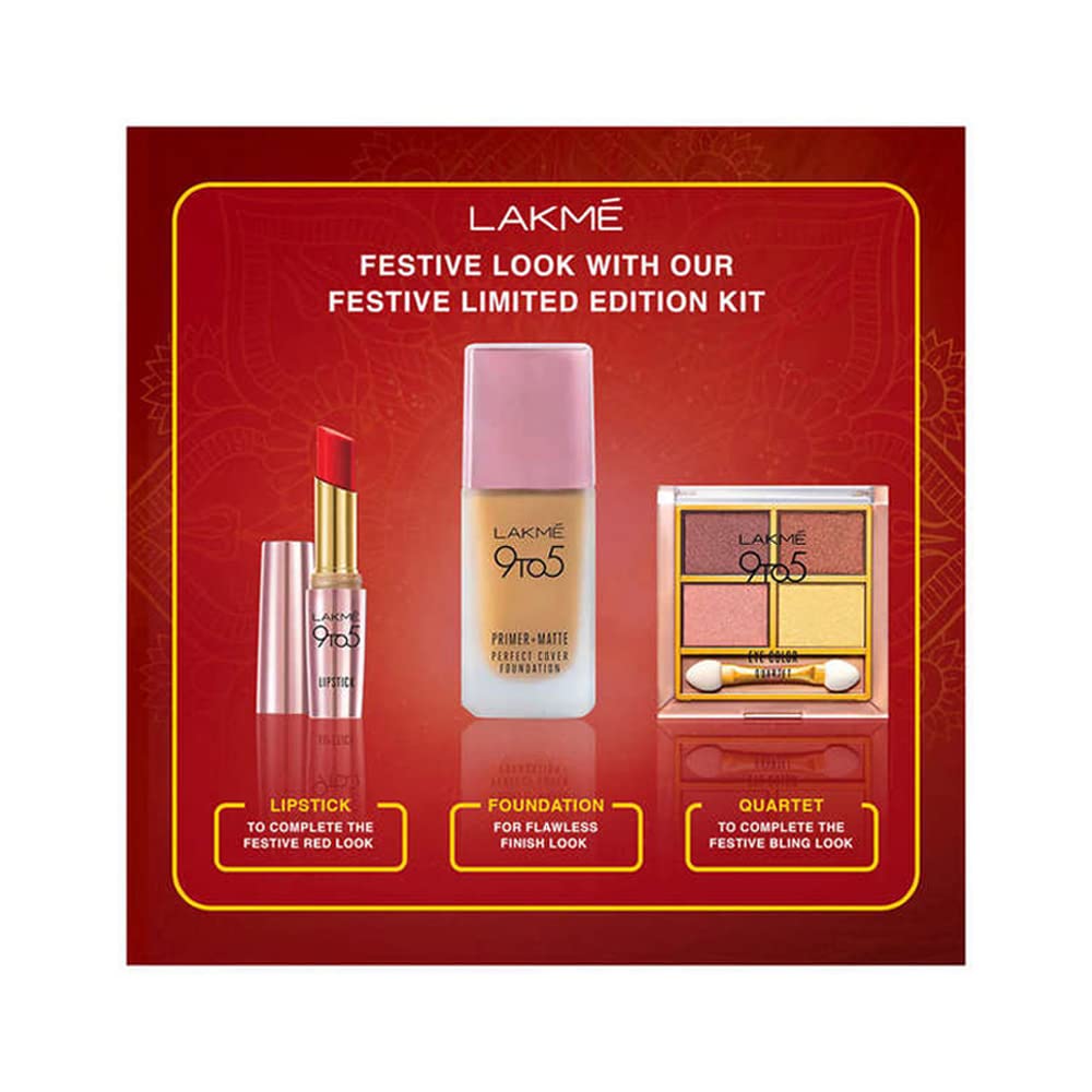 LAKMÉ 9 To 5 Festive Limited Edition Kit Multicolor, 1 Count
