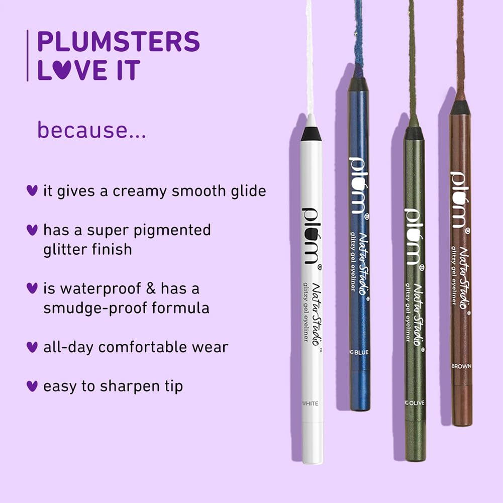 Plum Naturstudio Glitzy Gel Shimmery Eyeliner - 04 Glistening Olive