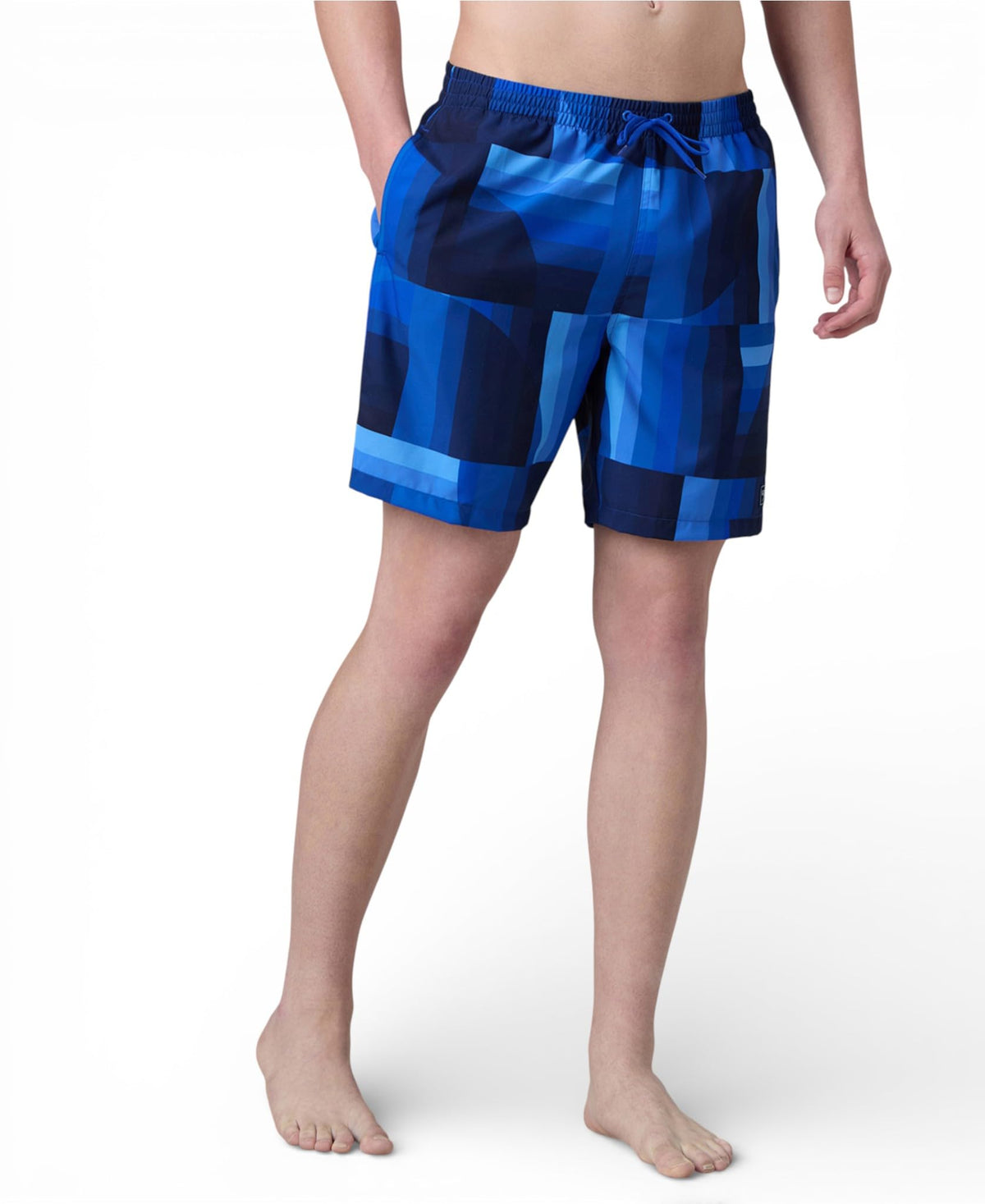 Speedo Men's 4 Way Comfort Stretch Essential Printed Watershorts with Side Pockets | Water Repellent Fabric | Inner Mesh Brief | Sun Protection: UPF 50+ 2XL