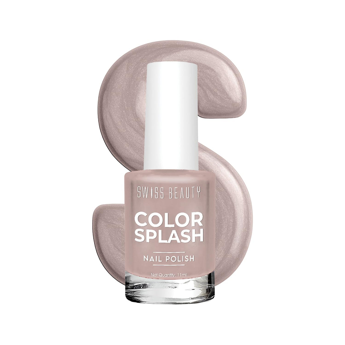 Swiss Beauty Color Splash Nail Polish - Long-Lasting, Glossy - 11 ML, Latte Glow Shade-402