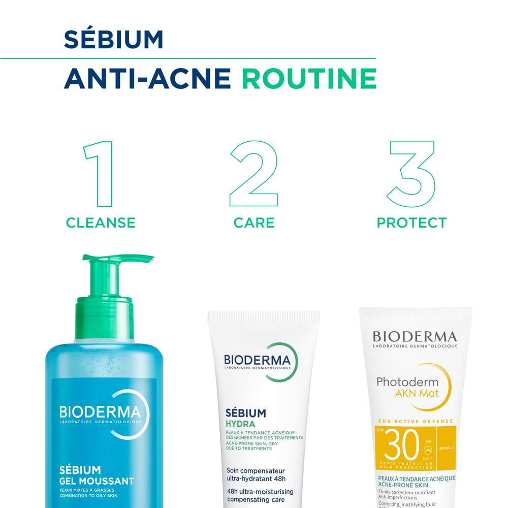 Bioderma Sebium Gel Moussant Purifying Cleansing Foaming Gel Combination To Oily Skin, 400ml
