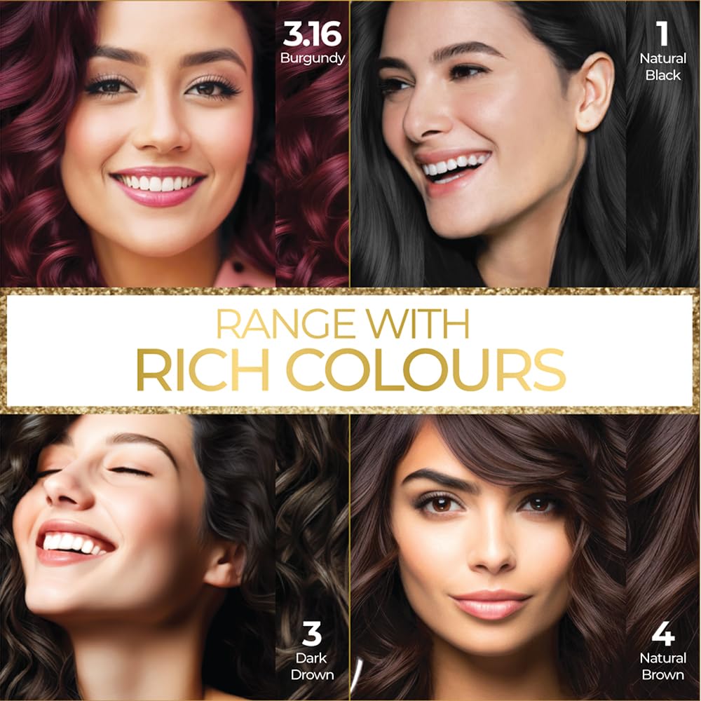 Streax Gel Hair Colour for Women & Men, Dark Brown 3, 150ml | Hair Colour Dark Brown| 100% grey coverage | Long Lasting Hair Color, Easy to Use | Ammonia-Free H