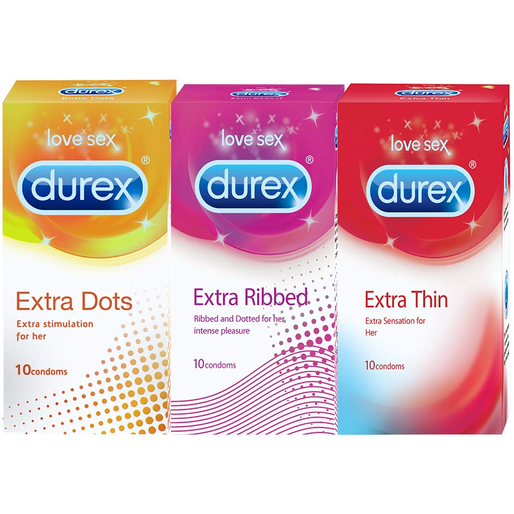 Durex Triple Combo Honeymoon Love Condoms - Pack Of 3