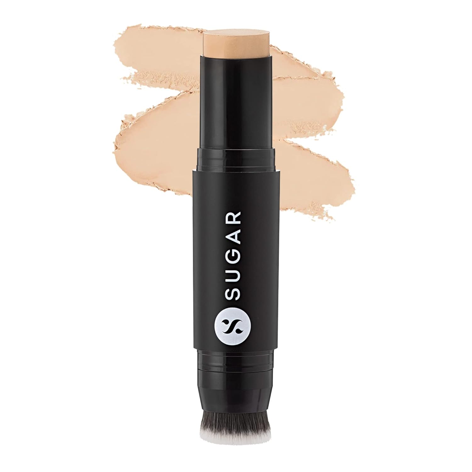 SUGAR Cosmetics - Ace Of Face - Matte Foundation Stick - 10 Latte (Light Foundation with Warm Undertone) - Waterproof, Full Coverage Foundation for Women with Inbuilt Brush - 12 g