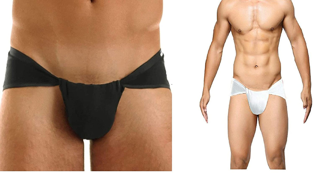 4 pc Indian Traditional Underwear Langot Lankot Loin Cloth Supporter loincloth Cotton Multicolor - (2 White Color + 2 Black Color)