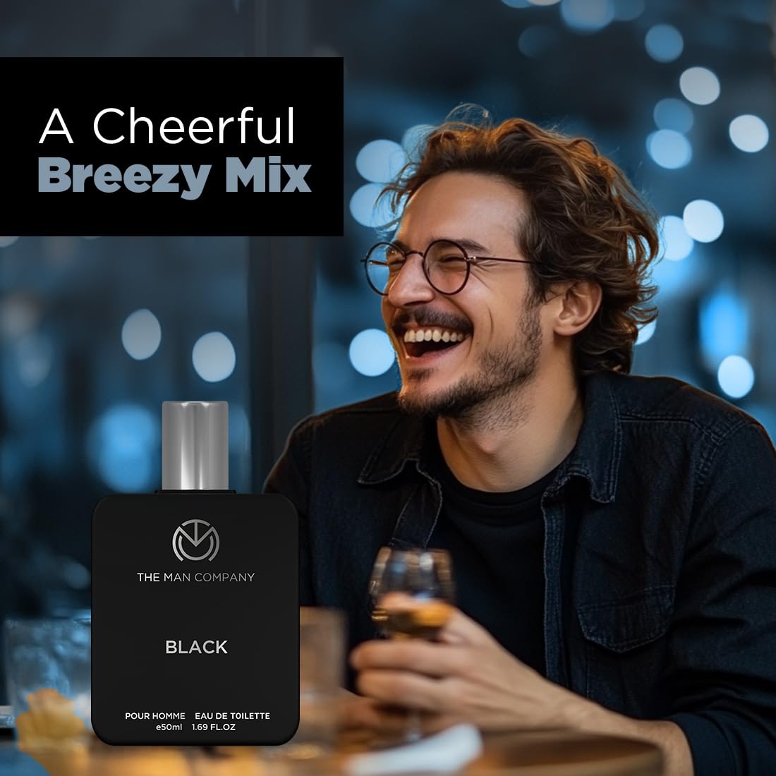 The Man Company Black Edt Perfume For Men - 50Ml, Premium Long Lasting Fragrance Spray, Gift For Him - Fresh