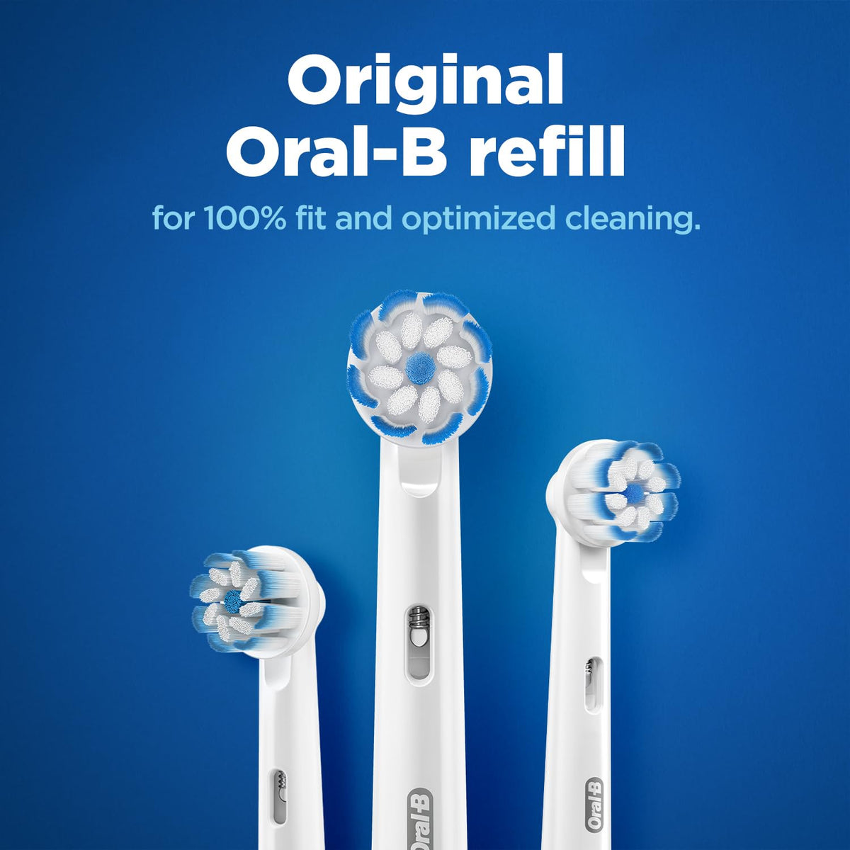 Oral-B ORIGINAL Sensitive Electric Toothbrush Soft Replacement Brush Heads [10X POWERFUL THAN COMPATIBLE PRODUCTS] For Vitalty,Pro,Smart Series, 2 refills, Gent