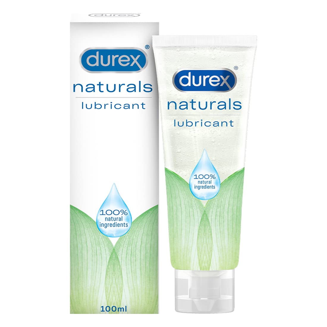 Durex Lube Naturals Intimate Lubricant Gel for men & women - 100 ml & toys, White, 100 ml (Pack of 1) & Durex Extra Thin Condoms for Men - 10 Count Lubricant Ge
