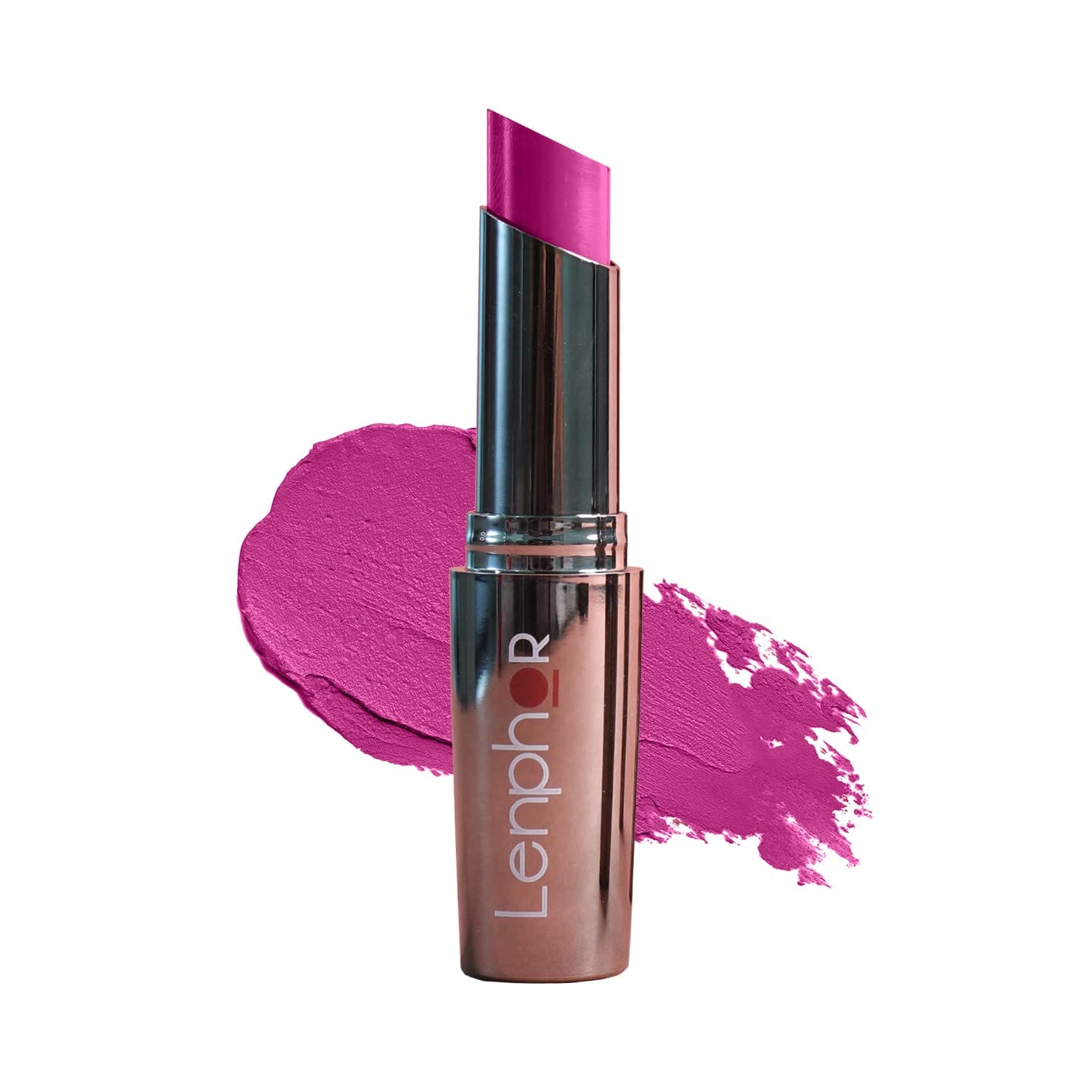 Lenphor - Treasure Matte Lipstick, Long Lasting Lipstick for Professional Cosmetics for Women & Girls, Creamy Soft Lip Stick, Moisturizer Lip Gloss, Almond Coffee (3g)
