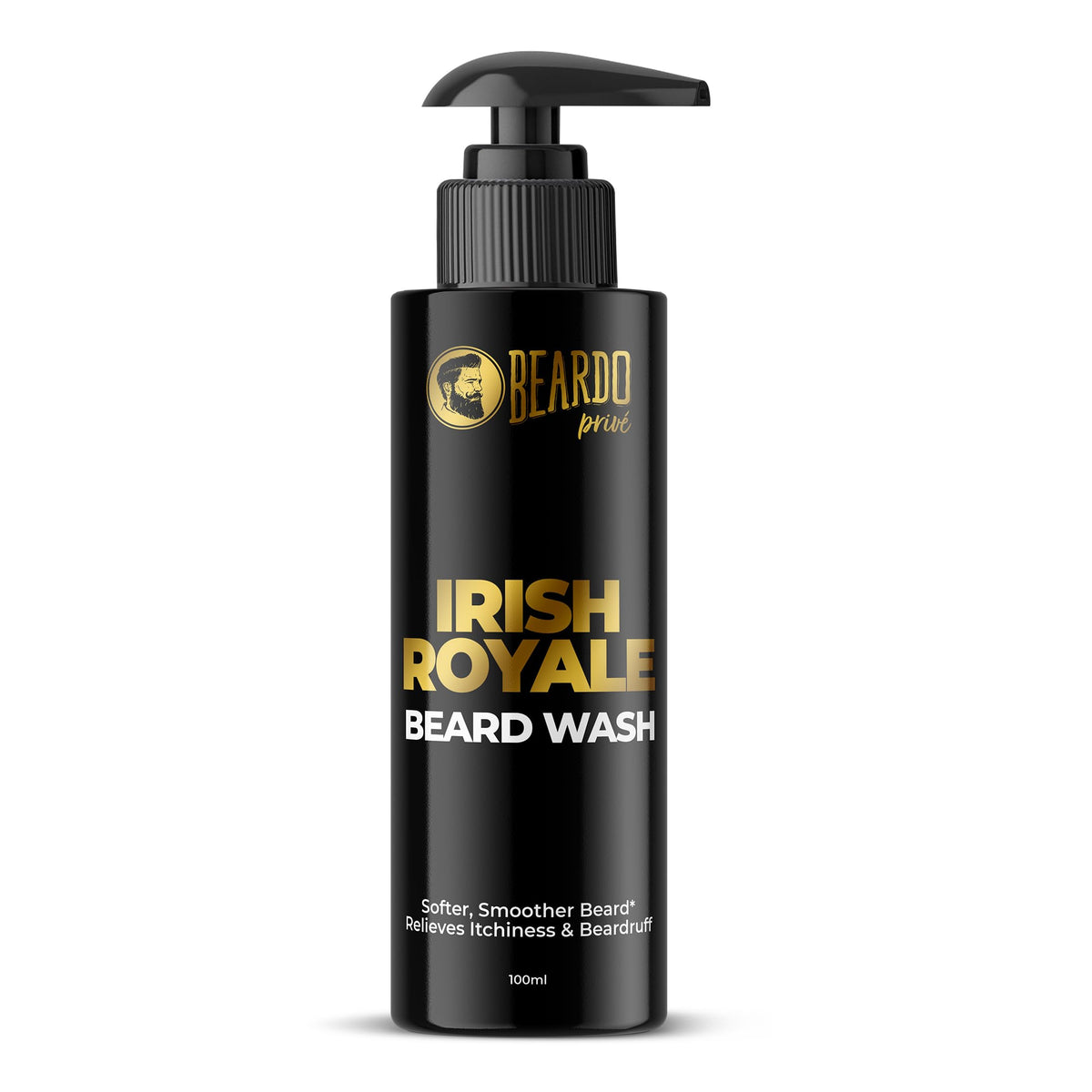 Beardo Irish Royale Prive Beard Wash For Men, 100 ml | Washes & Smoothens the Beard | Refreshing Aromatic After-Use Effect | Beard Cleanser and Conditioner for