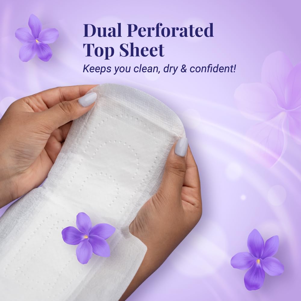 NIINE Dry Comfort Ultra Thin XL+ Sanitary Napkins for Heavy Flow (Pack of 3) 150 Pads with Free Biodegradable disposable bags XXL 150