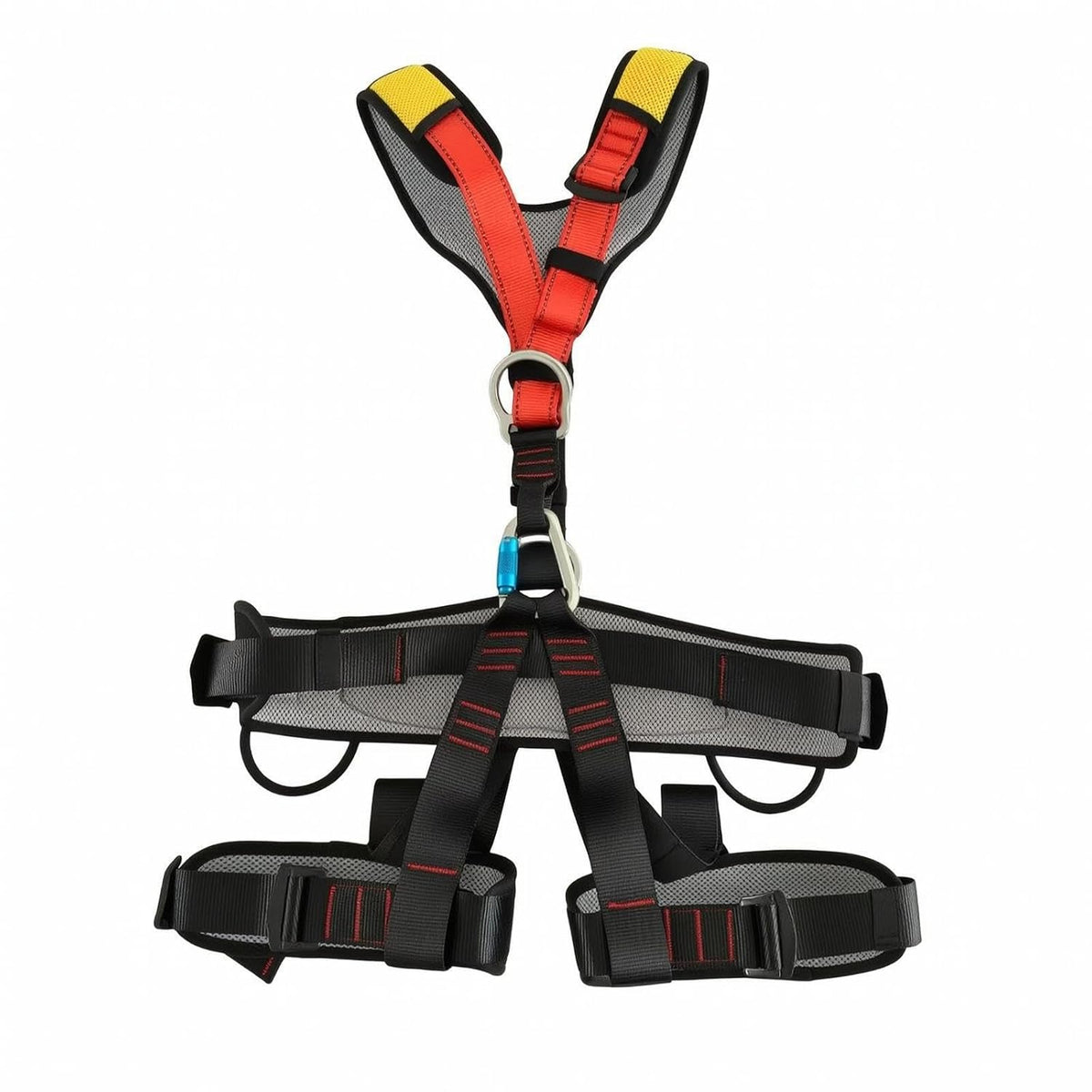 Full-Body Harness with Padded Sections 100 Kg Load Capacity Full Body Harness Adjustable for Maintenance Workers, Climbers, Climbing, Descent | Aluminum Pear Lo