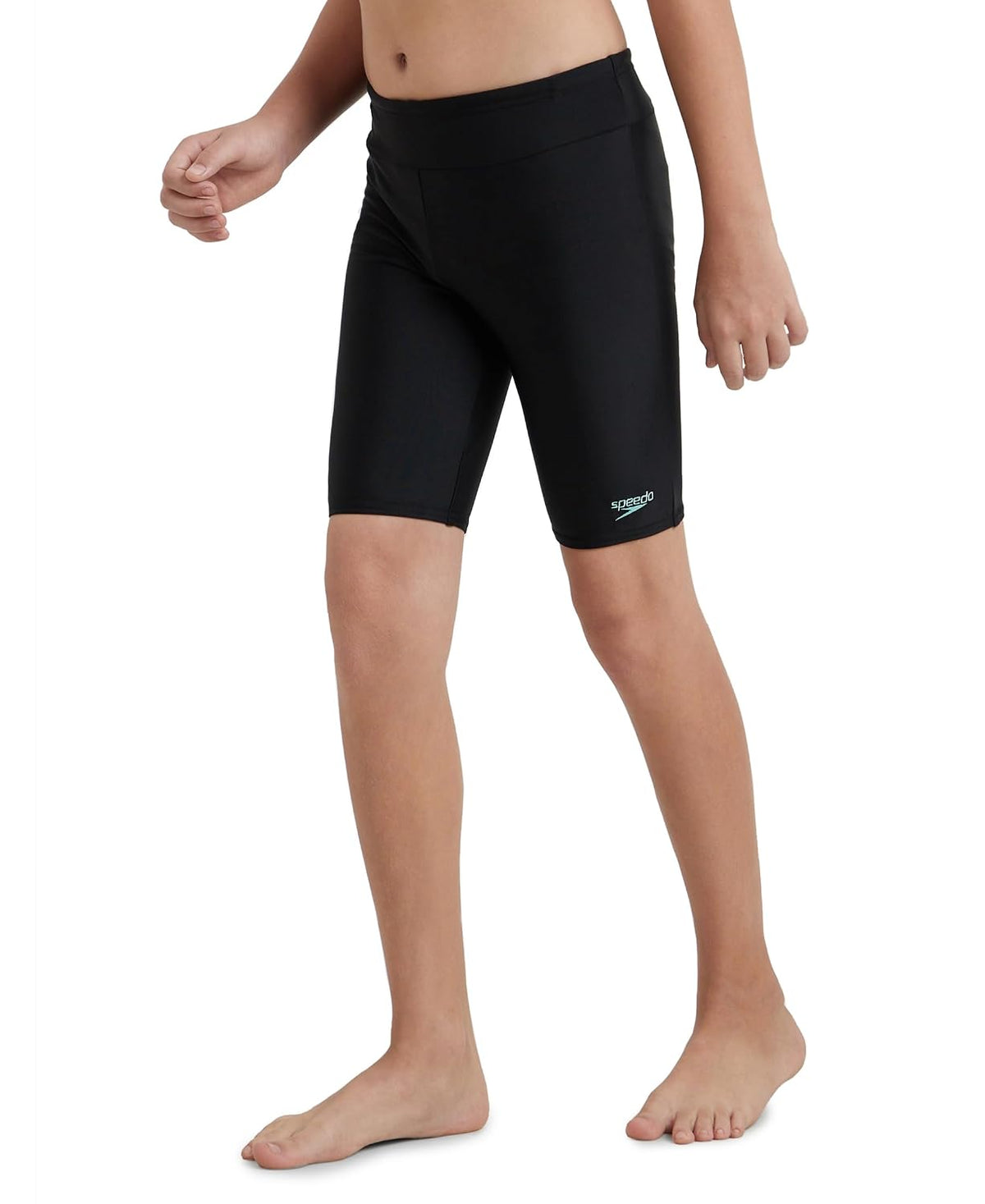 Speedo Boy's Recycled Endurance+ Essential Jammer 11 Years-12 Years Black & Arctic Glass