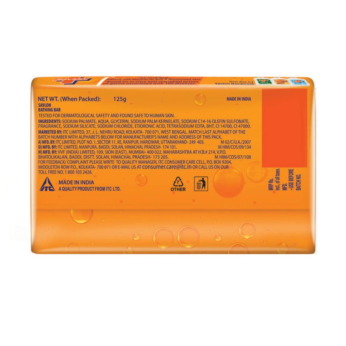 Savlon Glycerin Soap, 125g