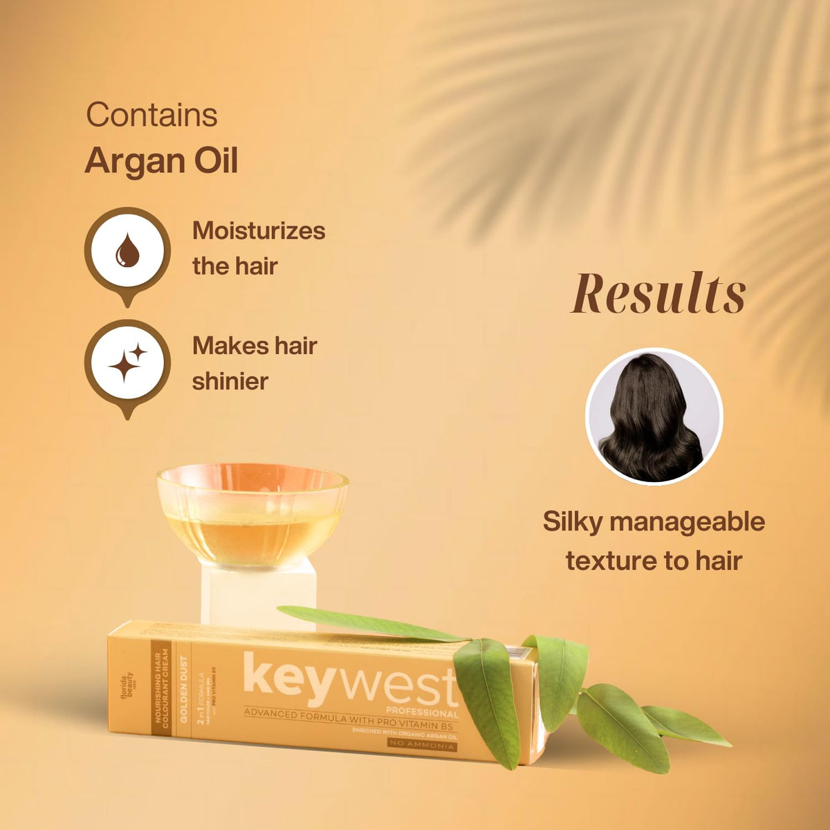 Keywest Professional Hair Color Tube, No. 2 Darkest Brown - 80gm (Ammonia Free) | 2in1 Formula Hair Color + Hair Spa | Enriched with Organic Argan Oil