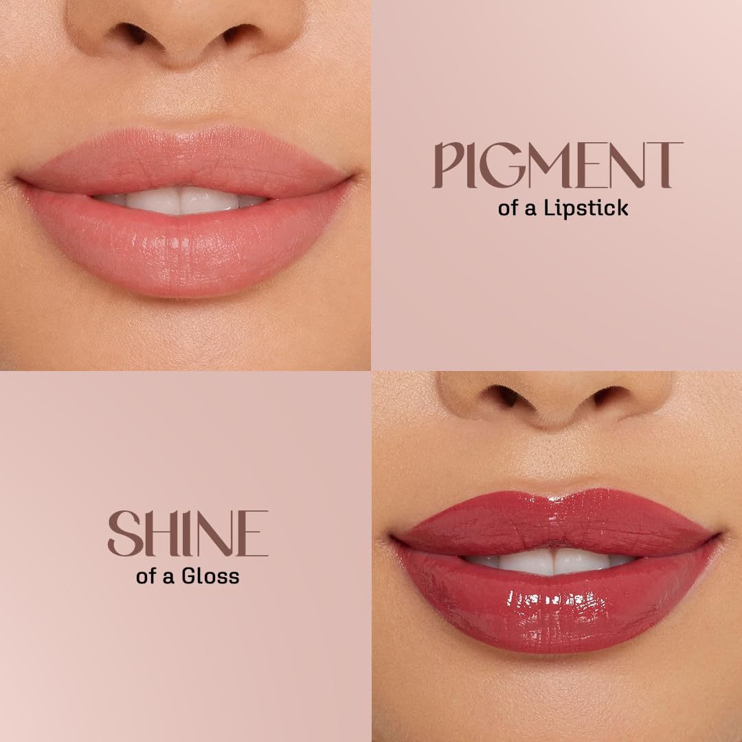 Colors Queen Gloss Stick | Lightweight & Non-Sticky Lip Gloss | Smooth 8 Hrs Hydrating Formula | High Shine Lipstick for Women Enriched with Shea Butter, Vitamin E & Squalane (01 - Mauve Macaron, 3.6g)