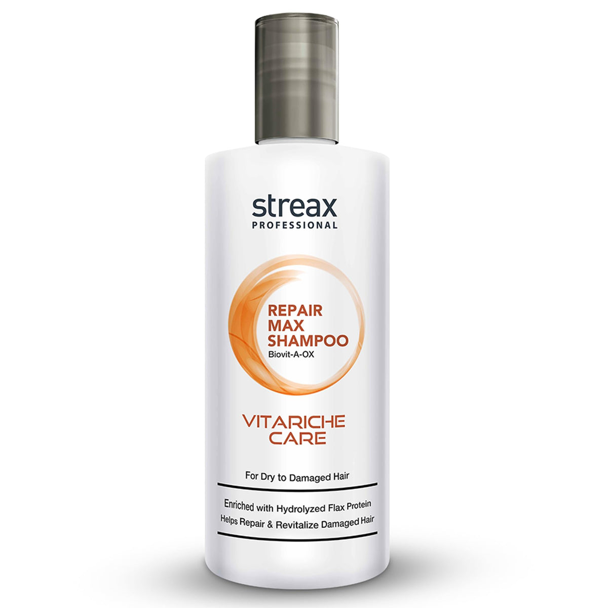 Streax Professional Vitariche Care Repair Max Shampoo,300ml| Mild Everyday Shampoo| Hair Shampoo for Women & Men|With Biovit-A-OX Complex, Hydrolysed Flax Prote