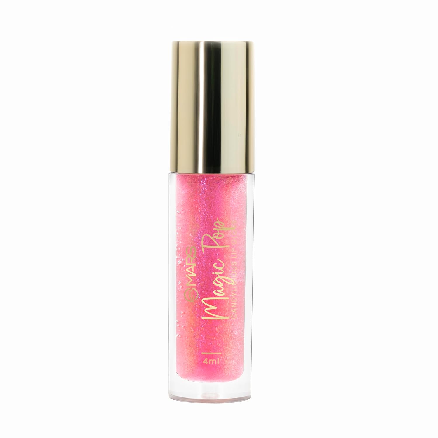 MARS Candylicious Sheer Lip Gloss for Women | Hydrating & High Shine | Lightweight | Non-Sticky | Enriched with Vitamin-E, Hyaluronic Acid & Avocado Ester (4.0ml) (09-MAGIC POP)