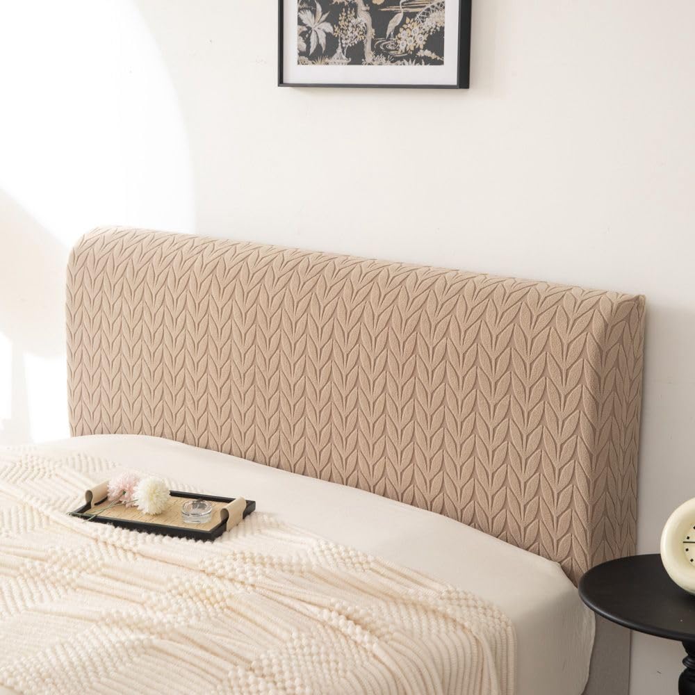HOMETHREADS Stretchable Lycra/Velvet Headboard Cover | Soft, Dust-Proof & Wrinkle-Resistant Bed Back Protector | Fits Leather, Wooden & Fabric Bedsides | for 5f