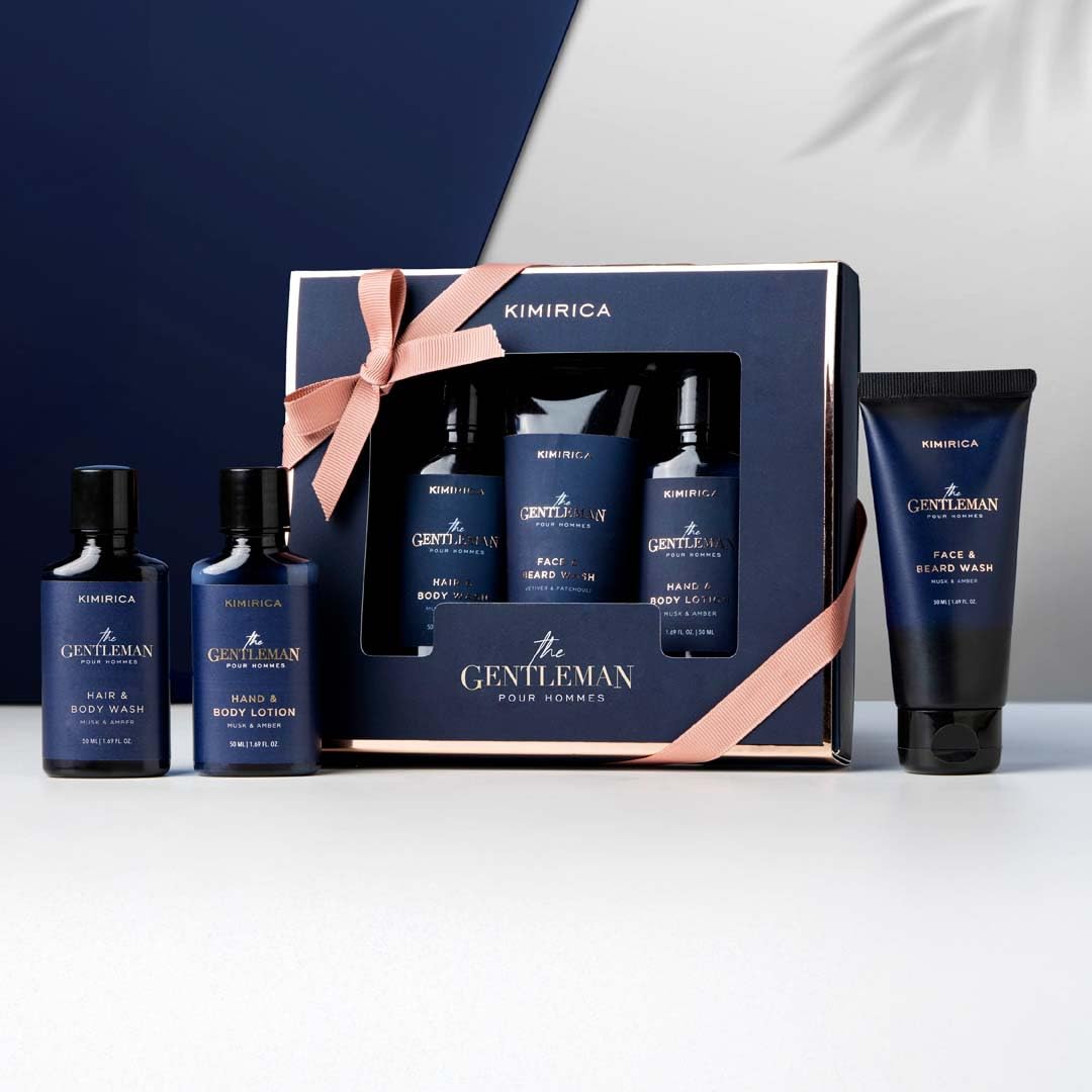 Kimirica Gentlemen Bath Care Trio Gift Set For Men's | Premium Gift Set For Husband, Brother Boyfriend Set of 3